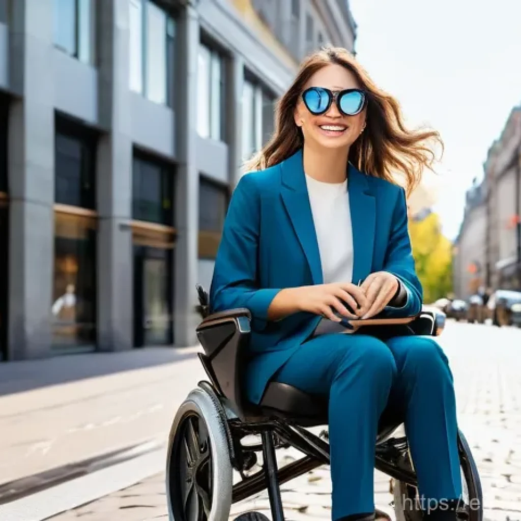 역메타버스 서비스의 접근성 향상 방안 - **Prompt:** A photorealistic, vibrant image of a young woman, around 25 years old, in a modern, ligh...