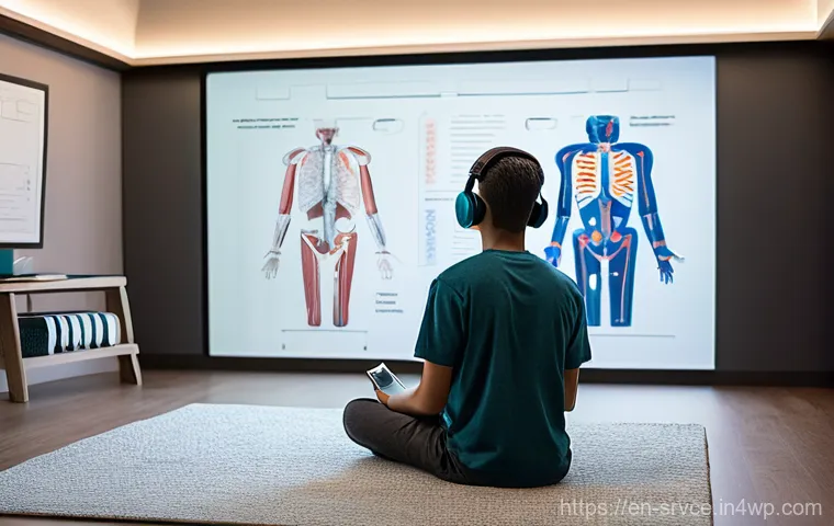 역메타버스 서비스의 접근성 향상 방안 - **Prompt:** A photorealistic, vibrant image of a young woman, around 25 years old, in a modern, ligh...