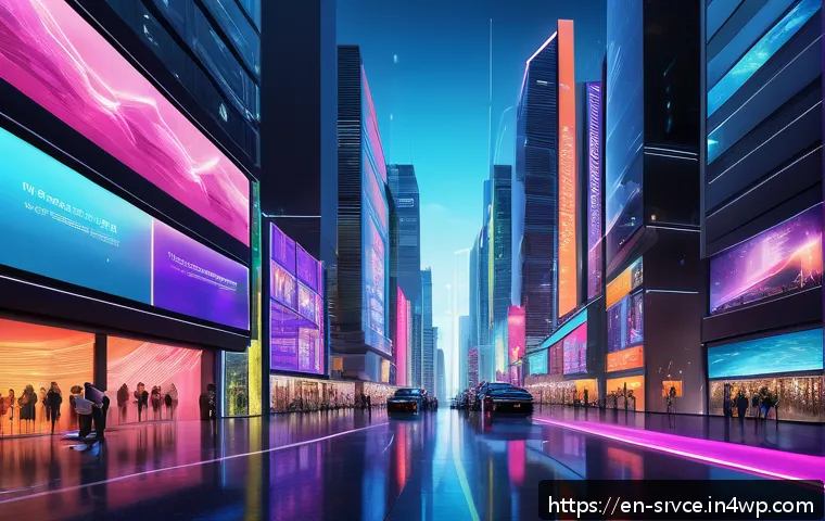 역메타버스 서비스의 생태계 구축 - A futuristic virtual cityscape showcasing a decentralized metaverse environment, with diverse avatar...
